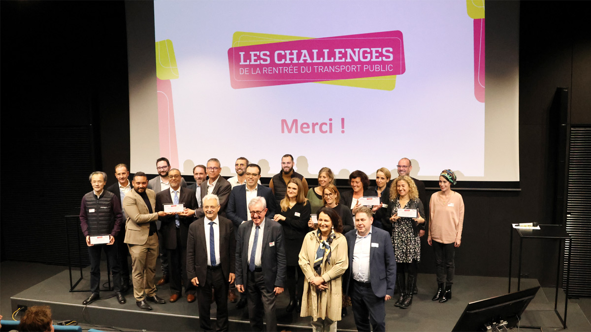 Lauréats et remettants des Challenges de la Rentrée du transport public 2024