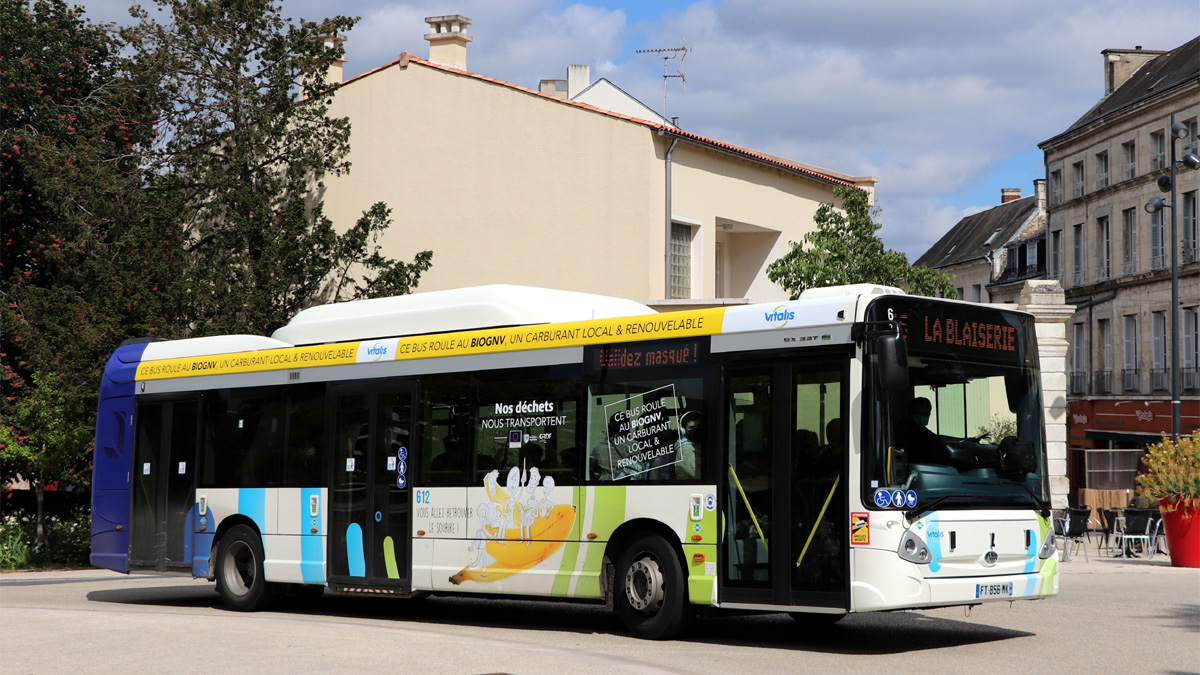Autobus fonctionnant au bioGNV à Poitiers