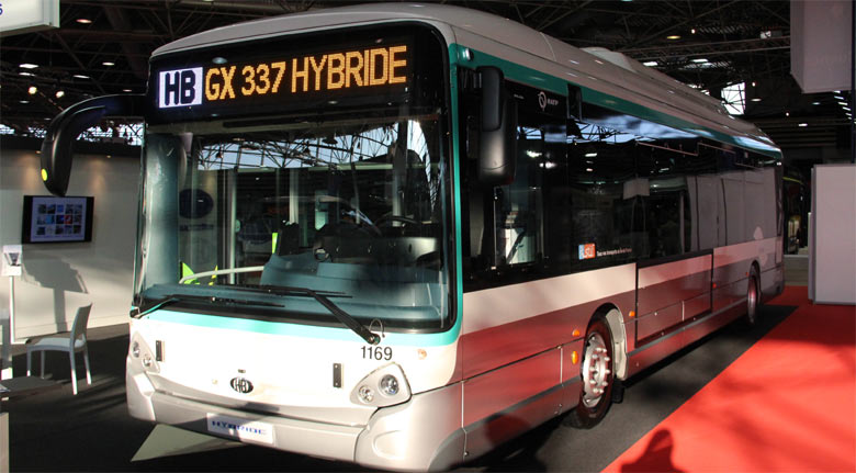 autobus hybride GX 337 de la RATP